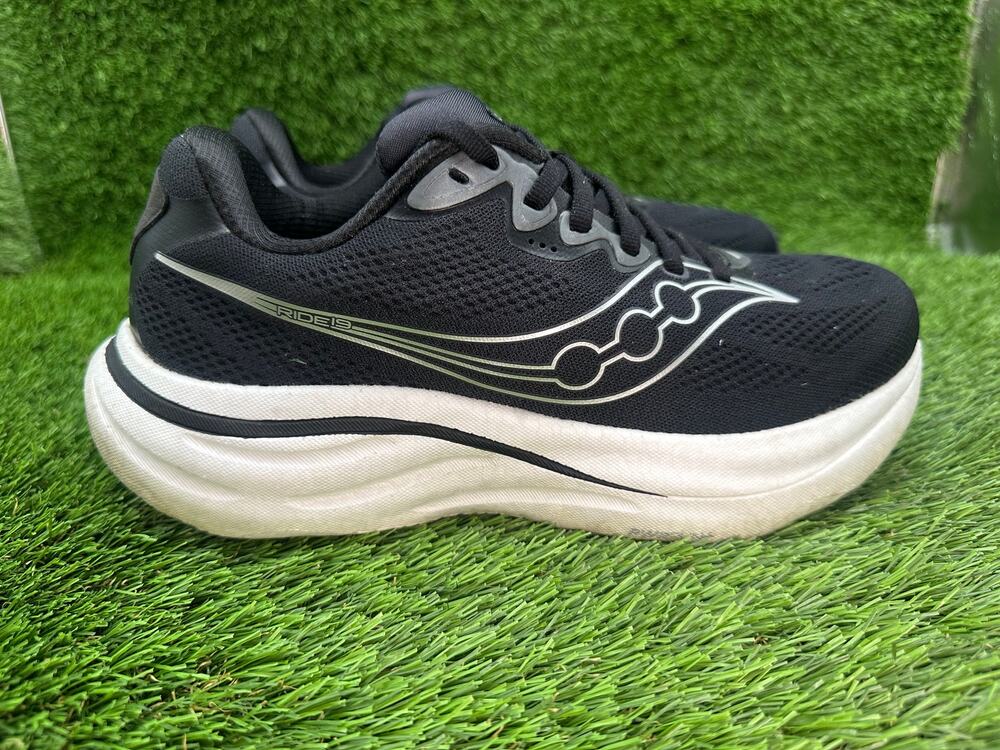 Saucony Ride 19 S11056-100 Athletic Shoes Women's 8.5W Black Mesh Running Sports